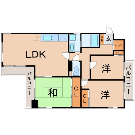 園田駅 徒歩15分 4階の物件間取画像